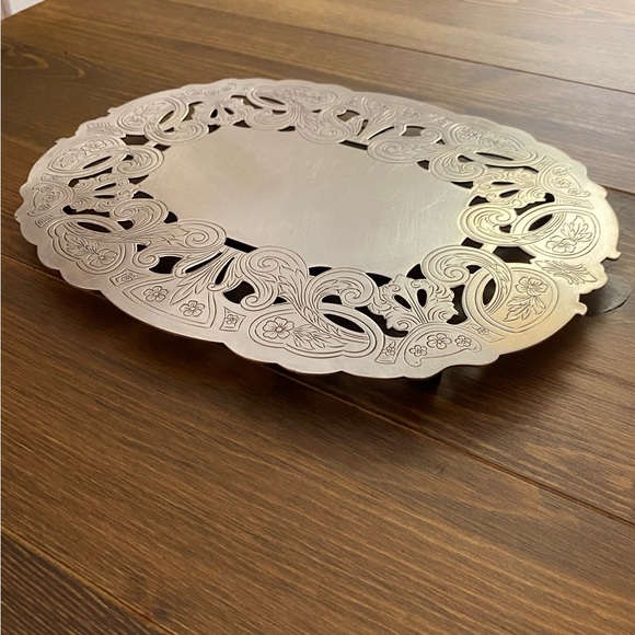 Vintage Wallace 7311 silver plate trivet riser home decor - Picture 3 of 8